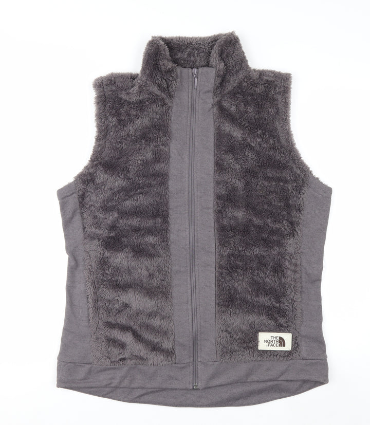 The North Face Womens Grey Fleece Zip Waistcoat L Outdoor Gilet