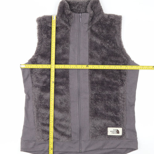 The North Face Womens Grey Fleece Zip Waistcoat L Outdoor Gilet