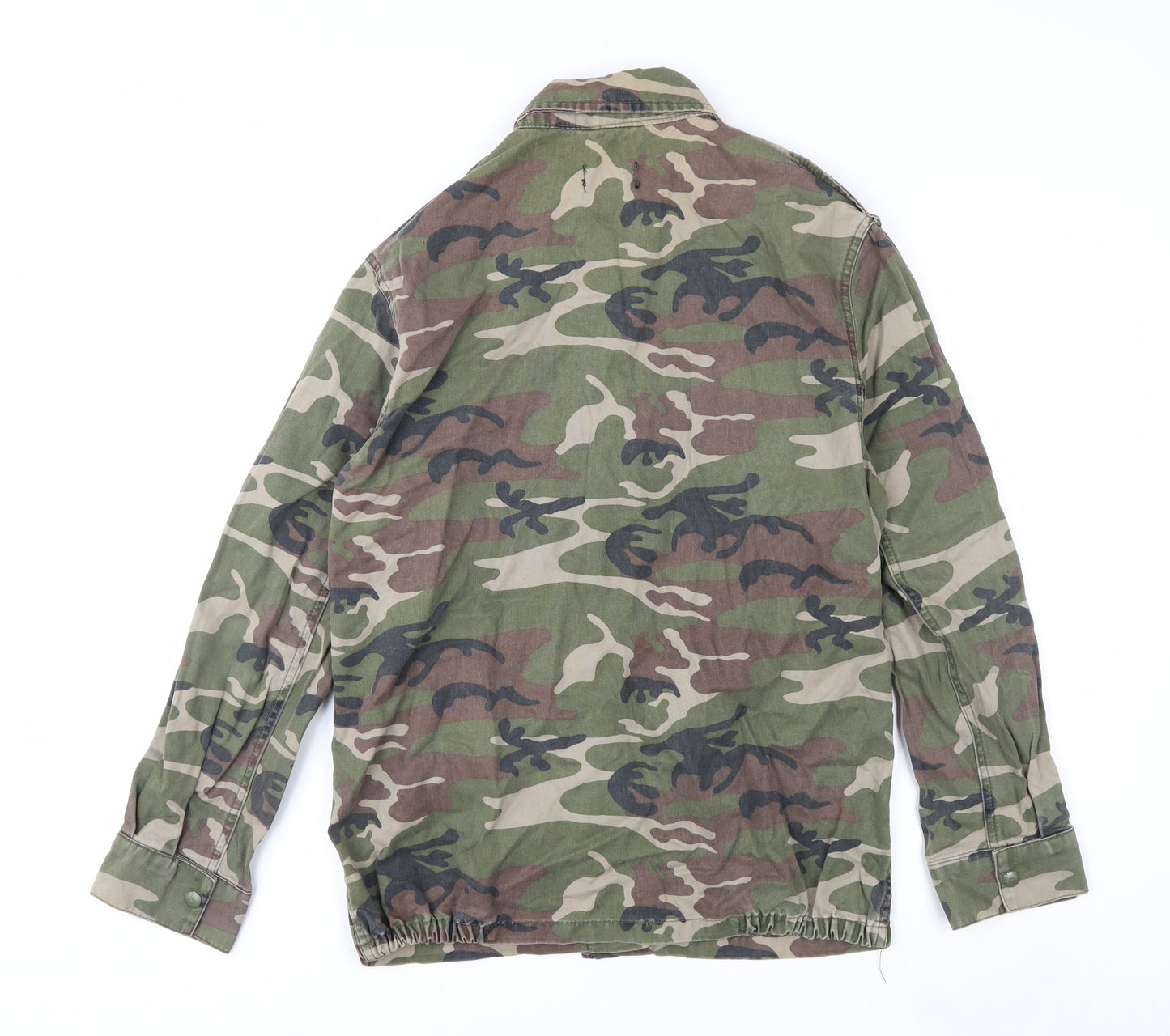 Topshop Women's Green Camouflage Military Jacket UK 8
