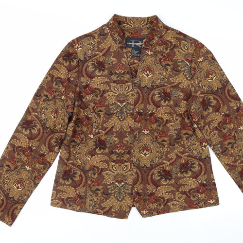 Requirements Women's Brown Paisley Classic Blazer Size M