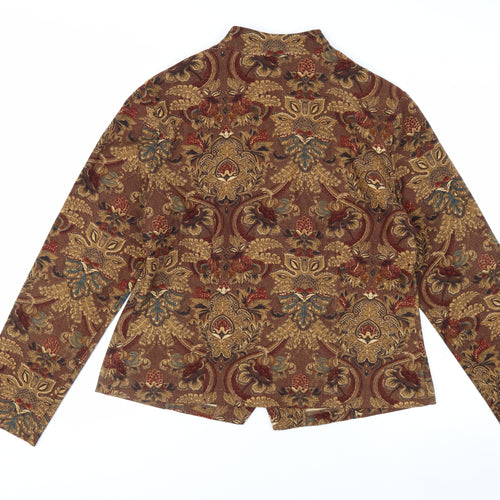 Requirements Women's Brown Paisley Classic Blazer Size M