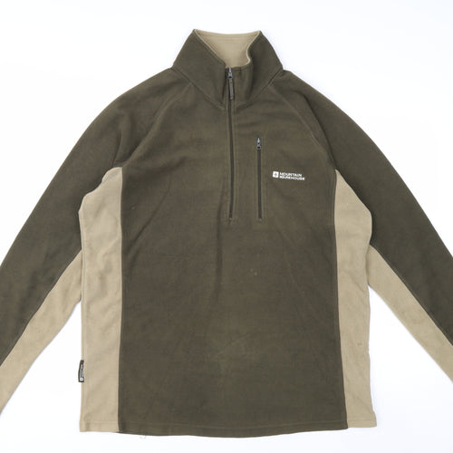 Mountain Warehouse Men's Green M Fleece Pullover 1/2 Zip Sweatshirt