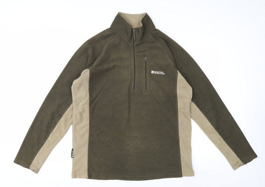 Mountain Warehouse Men's Green M Fleece Pullover 1/2 Zip Sweatshirt