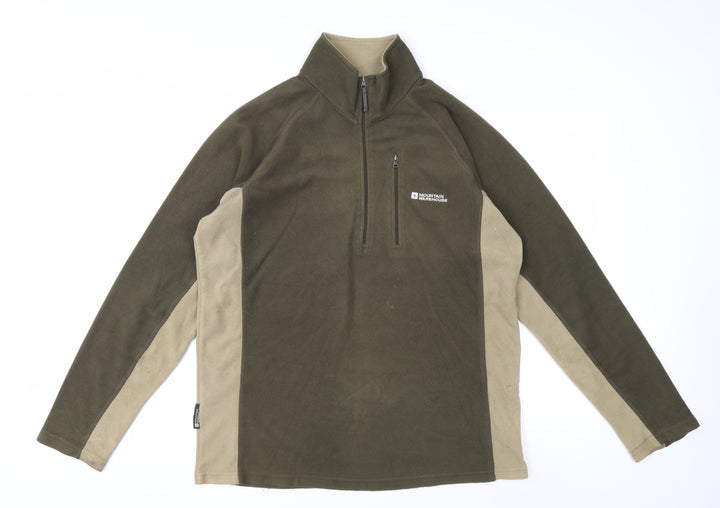 Mountain Warehouse Men's Green M Fleece Pullover 1/2 Zip Sweatshirt