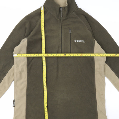 Mountain Warehouse Men's Green M Fleece Pullover 1/2 Zip Sweatshirt