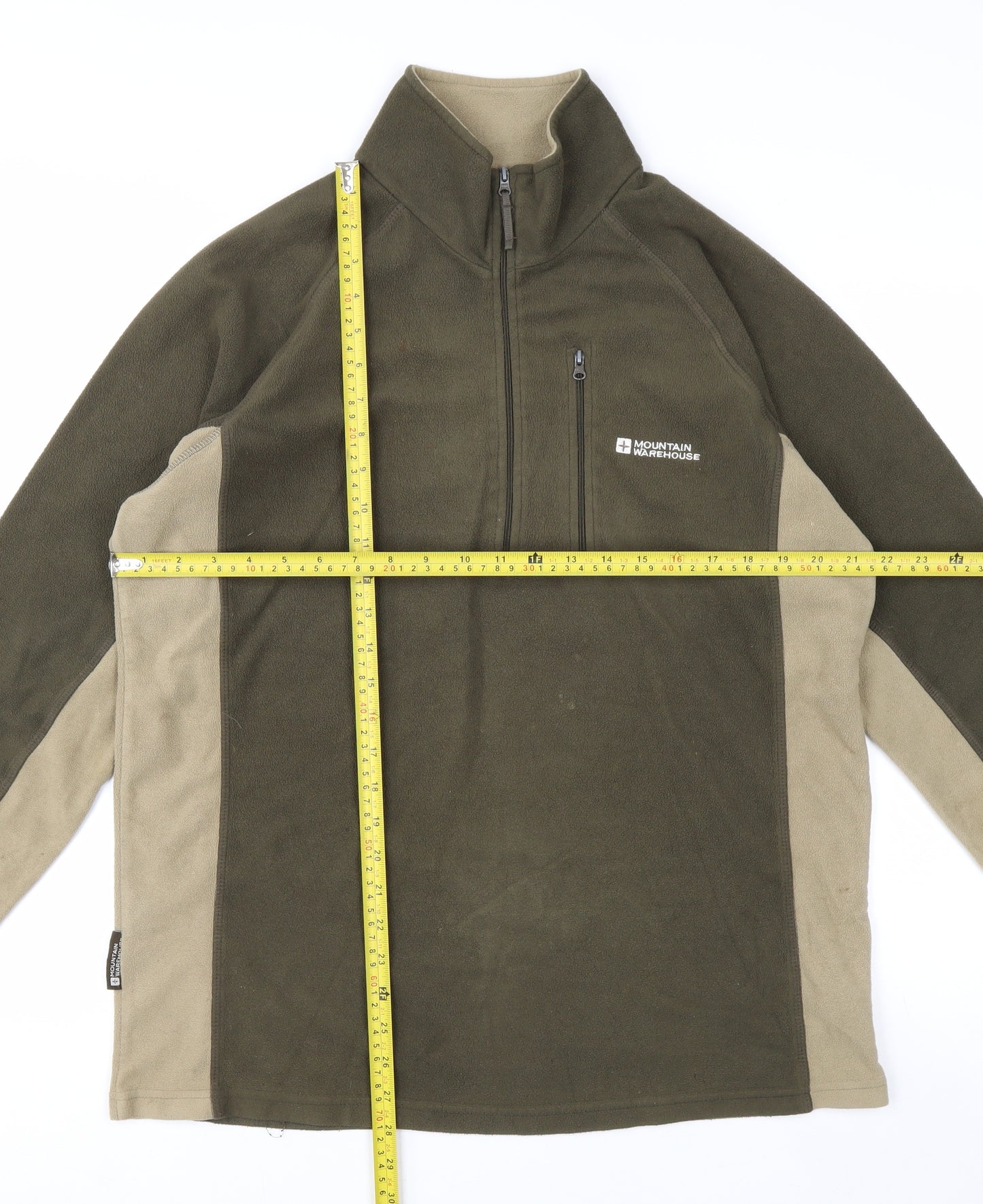 Mountain Warehouse Men's Green M Fleece Pullover 1/2 Zip Sweatshirt