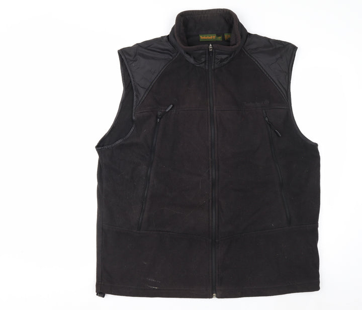 Timberland Men's Black Fleece Lined Bodywarmer Waistcoat Size L