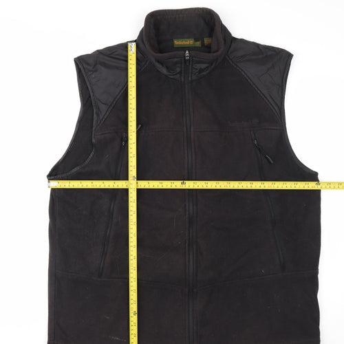 Timberland Men's Black Fleece Lined Bodywarmer Waistcoat Size L