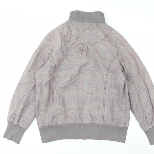 New Look Inspire Women's Grey Check Bomber Jacket Size 20