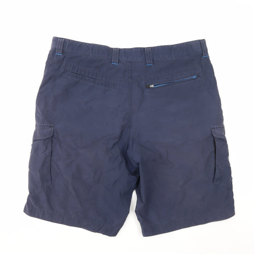 Marks and Spencer Men's Blue Cargo Shorts Size 36 Regular Fit