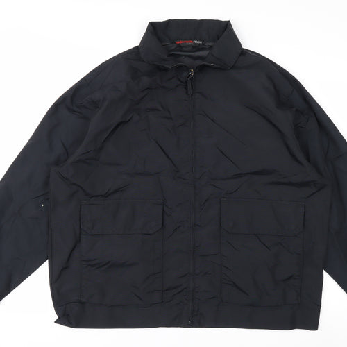 Skinni Fit Men’s Black XL Essential Nylon Full Zip Lightweight Jacket