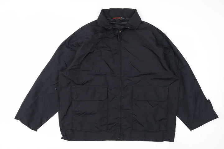 Skinni Fit Men’s Black XL Essential Nylon Full Zip Lightweight Jacket