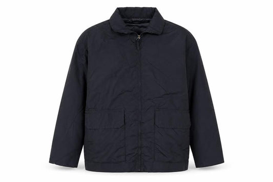 Front view of Skinni Fit Men’s Black XL Essential Nylon Full Zip Lightweight Jacket