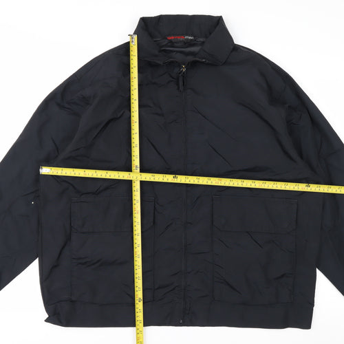 Skinni Fit Men’s Black XL Essential Nylon Full Zip Lightweight Jacket