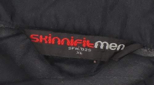 Skinni Fit Men’s Black XL Essential Nylon Full Zip Lightweight Jacket