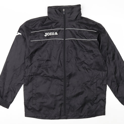 Joma Mens Black S Windbreaker Sports Jacket Full Zip Polyester