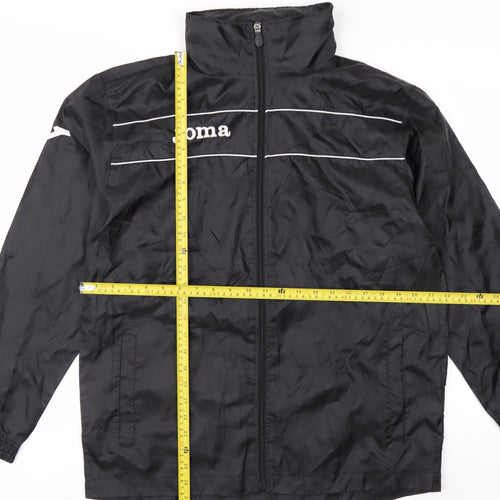 Joma Mens Black S Windbreaker Sports Jacket Full Zip Polyester