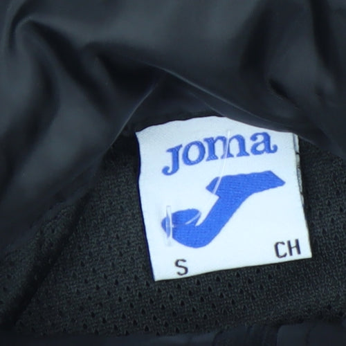 Joma Mens Black S Windbreaker Sports Jacket Full Zip Polyester