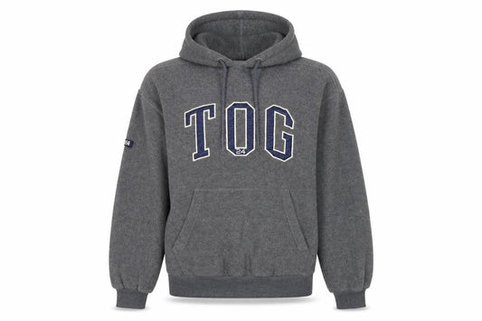 Front view of TOG24 Boardwear Women's Grey Pullover Hoodie, size S, Polyester Fleece