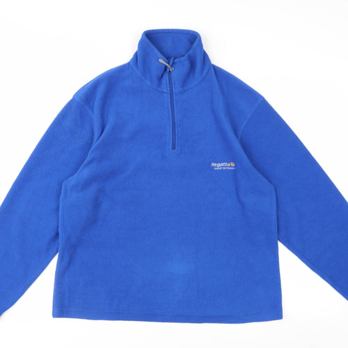 Regatta Men Blue Fleece Pullover Sweatshirt XS 1/4 Zip Outdoor Top