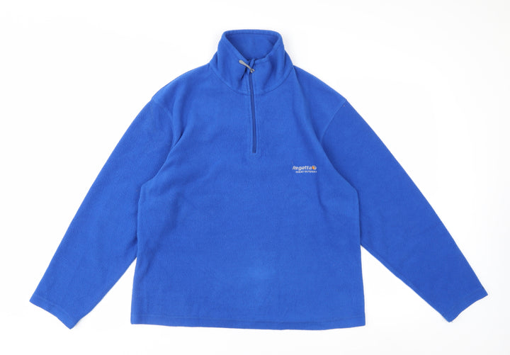 Regatta Men Blue Fleece Pullover Sweatshirt XS 1/4 Zip Outdoor Top