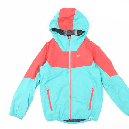 Regatta Boys Blue Colourblock Waterproof Outdoor Jacket 9-10 Years