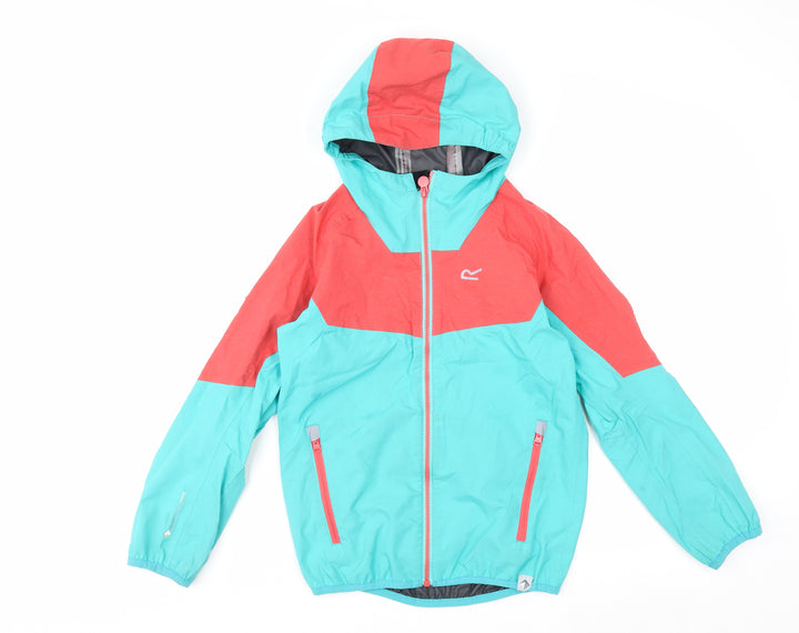 Regatta Boys Blue Colourblock Waterproof Outdoor Jacket 9-10 Years