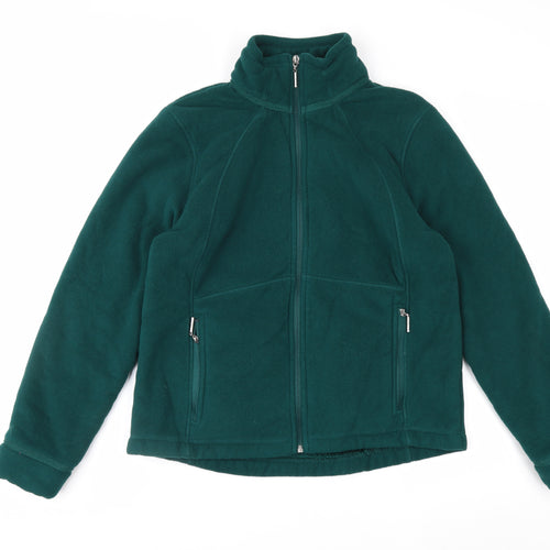 Marks and Spencer Womens Green Fleece Full Zip Jacket Size 12