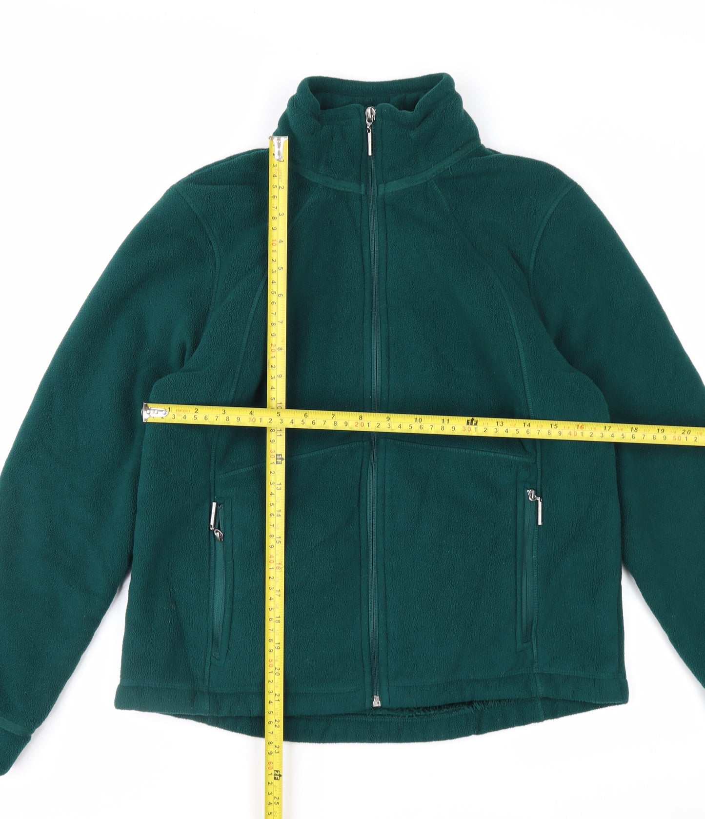 Marks and Spencer Womens Green Fleece Full Zip Jacket Size 12