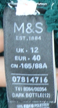 Marks and Spencer Womens Green Fleece Full Zip Jacket Size 12