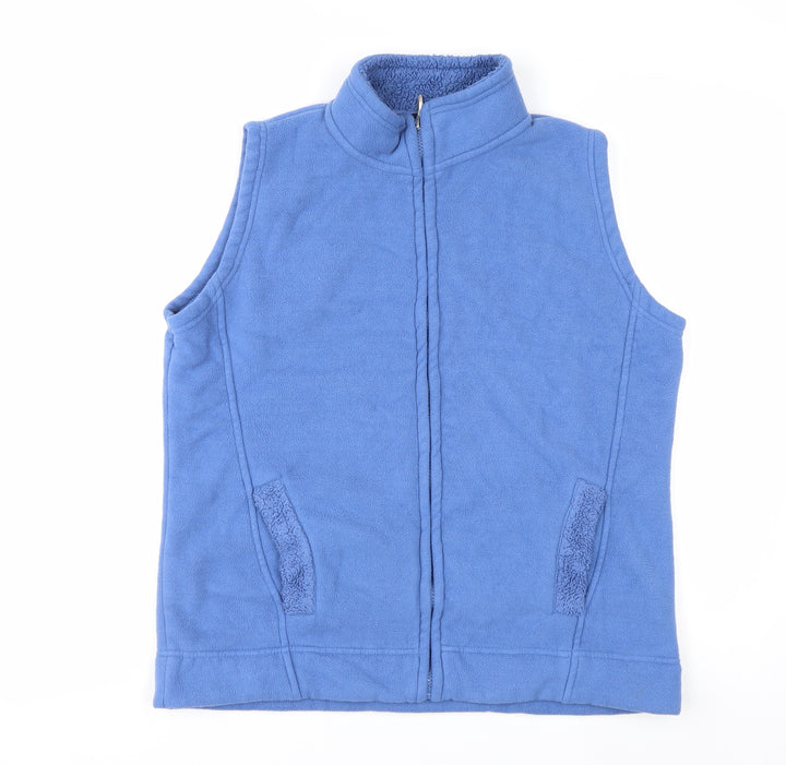 ISLE ESSENTIALS Womens Blue Fleece Bodywarmer Gilet Size 14-16