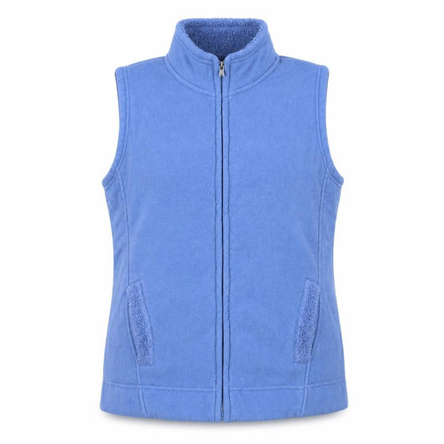 ISLE ESSENTIALS Womens Blue Fleece Bodywarmer Gilet Size 14-16