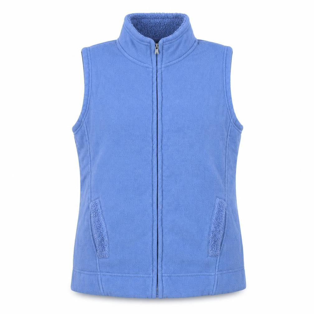 ISLE ESSENTIALS Womens Blue Fleece Bodywarmer Gilet Size 14-16