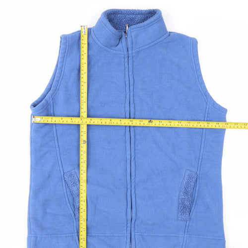 ISLE ESSENTIALS Womens Blue Fleece Bodywarmer Gilet Size 14-16