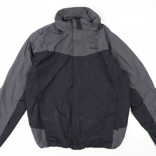 Peter Storm Men's Grey Waterproof Rain Jacket M