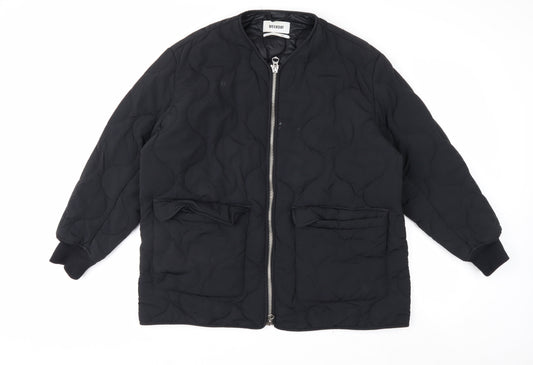 Weekday Women's Black Quilted Mid-Length Jacket Size S