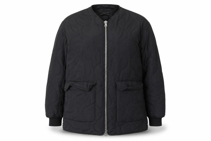 Weekday Women's Black Quilted Mid-Length Jacket Size S