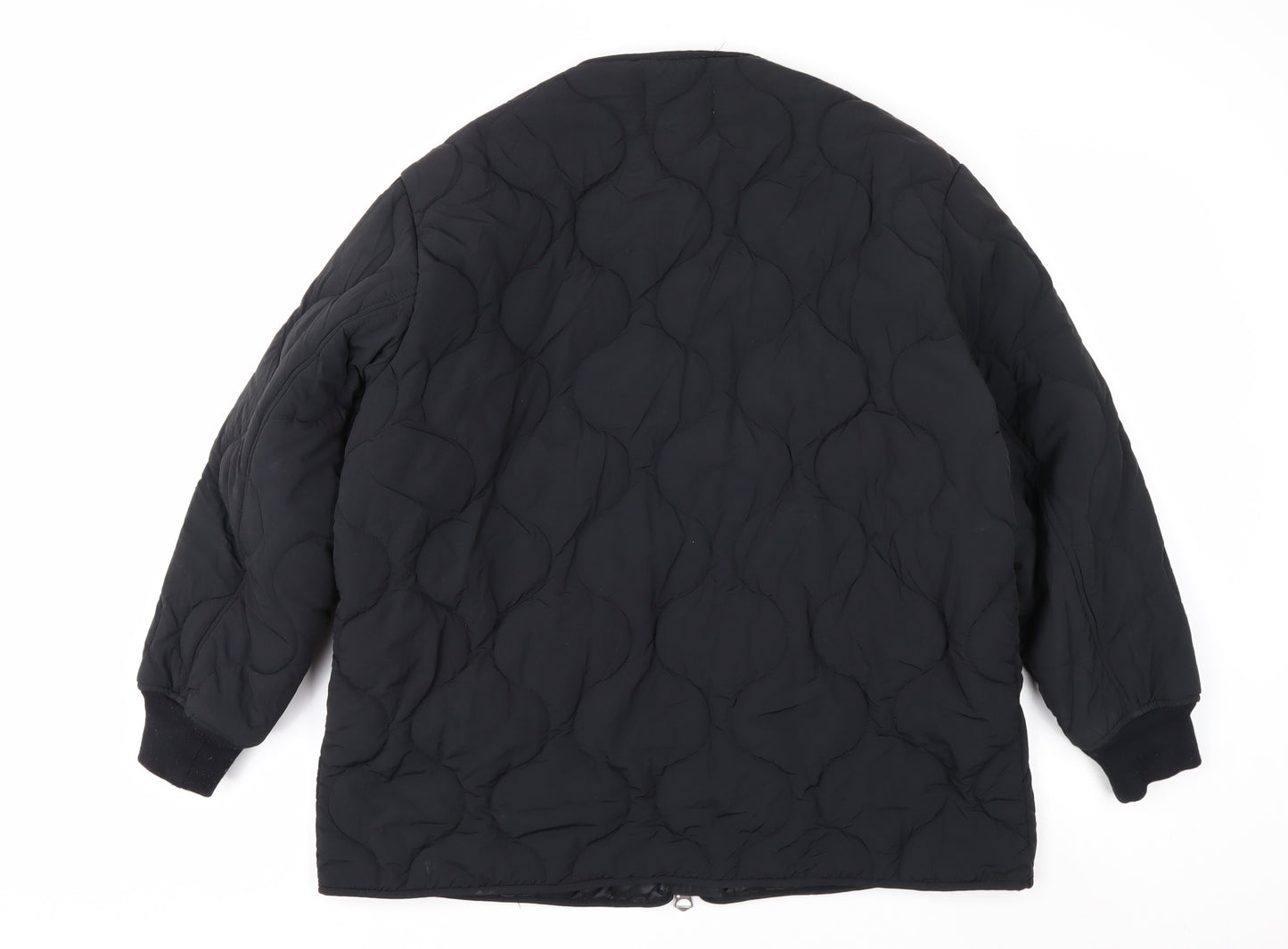 Weekday Women's Black Quilted Mid-Length Jacket Size S
