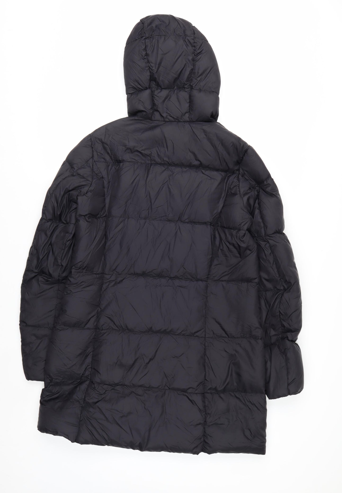 Eddie Bauer Women Black M Hooded Long Puffer Jacket Warm Winter Coat