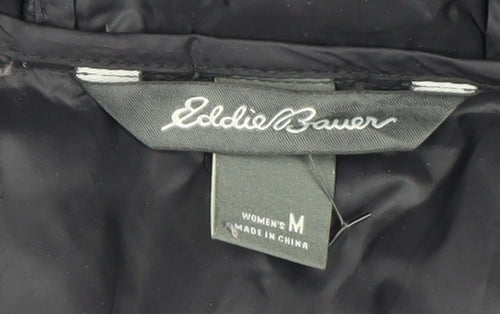 Eddie Bauer Women Black M Hooded Long Puffer Jacket Warm Winter Coat