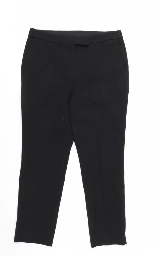 Marks and Spencer Women's Black Size 12 Ankle Slim Trousers