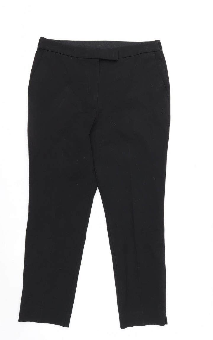 Marks and Spencer Women's Black Size 12 Ankle Slim Trousers