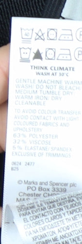 Marks and Spencer Women's Black Size 12 Ankle Slim Trousers