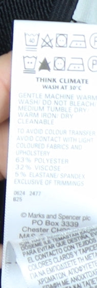 Marks and Spencer Women's Black Size 12 Ankle Slim Trousers