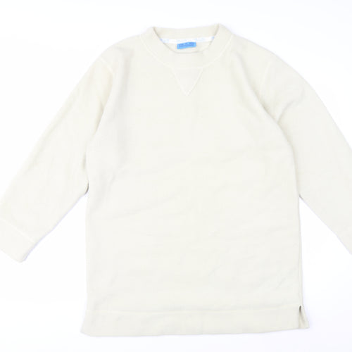 Blue Express Women Beige Pullover Sweatshirt UK 12/14 Polyester Fleece