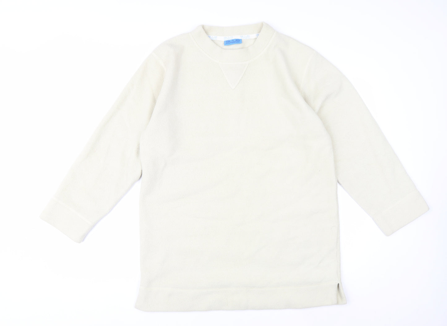 Blue Express Women Beige Pullover Sweatshirt UK 12/14 Polyester Fleece