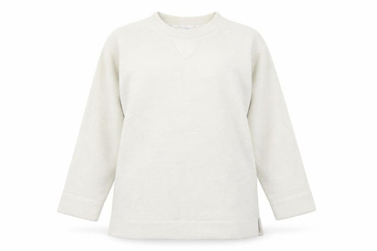Front view of Blue Express Women Beige Pullover Sweatshirt UK 12/14 Polyester Fleece