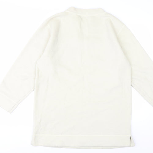 Blue Express Women Beige Pullover Sweatshirt UK 12/14 Polyester Fleece