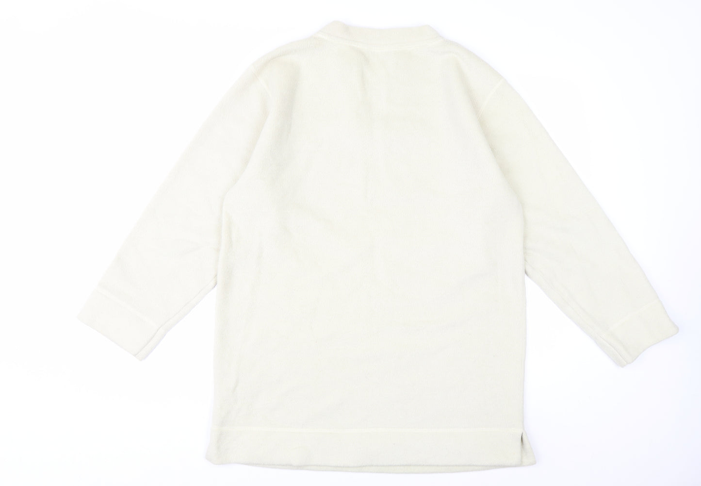 Blue Express Women Beige Pullover Sweatshirt UK 12/14 Polyester Fleece
