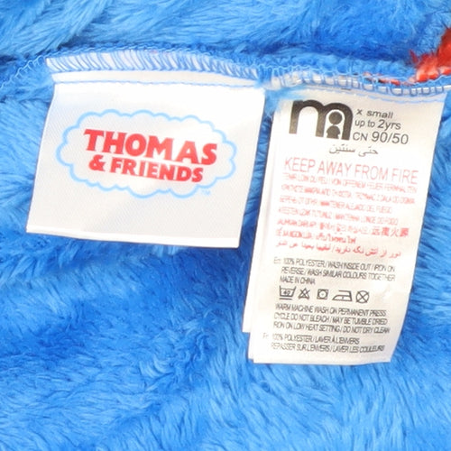 Thomas & Friends Boys Blue Fleece Hooded Robe Age 2 Years